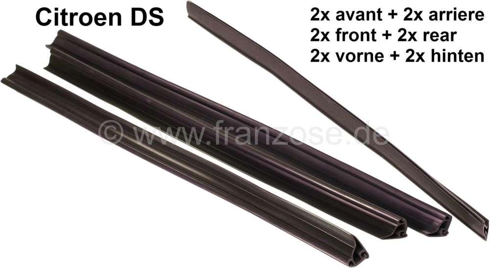 Renault - joint de bas de porte, Citroën DS, joint inférieur sur l'ouvrant, jeu de 4 joints (2 ava