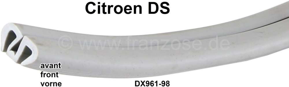 Alle - joint de pare-brise, Citroën DS,  joint supérieur gris, refabrication