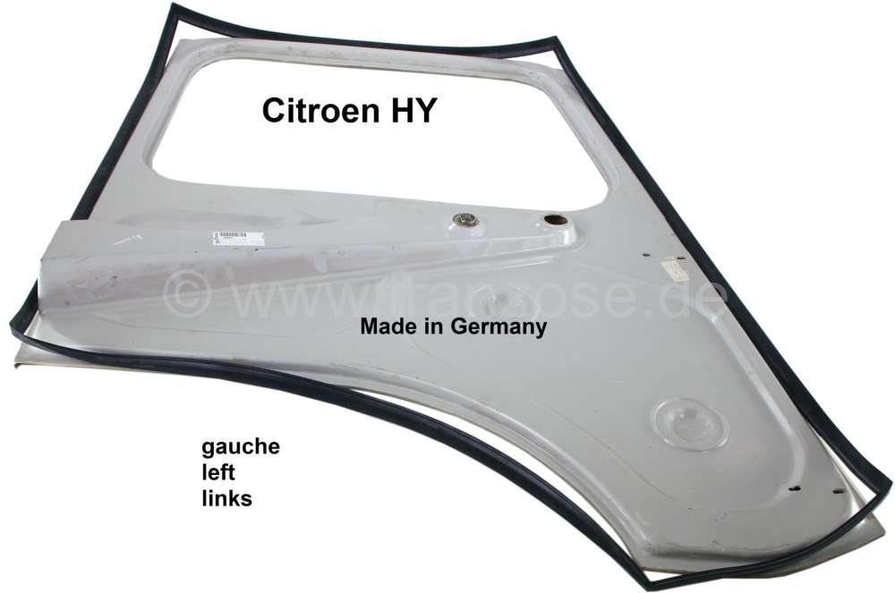 Citroen-DS-11CV-HY - joint de porte avant gauche, Citroën HY version Benelux, pour portière ouvrant vers l'av