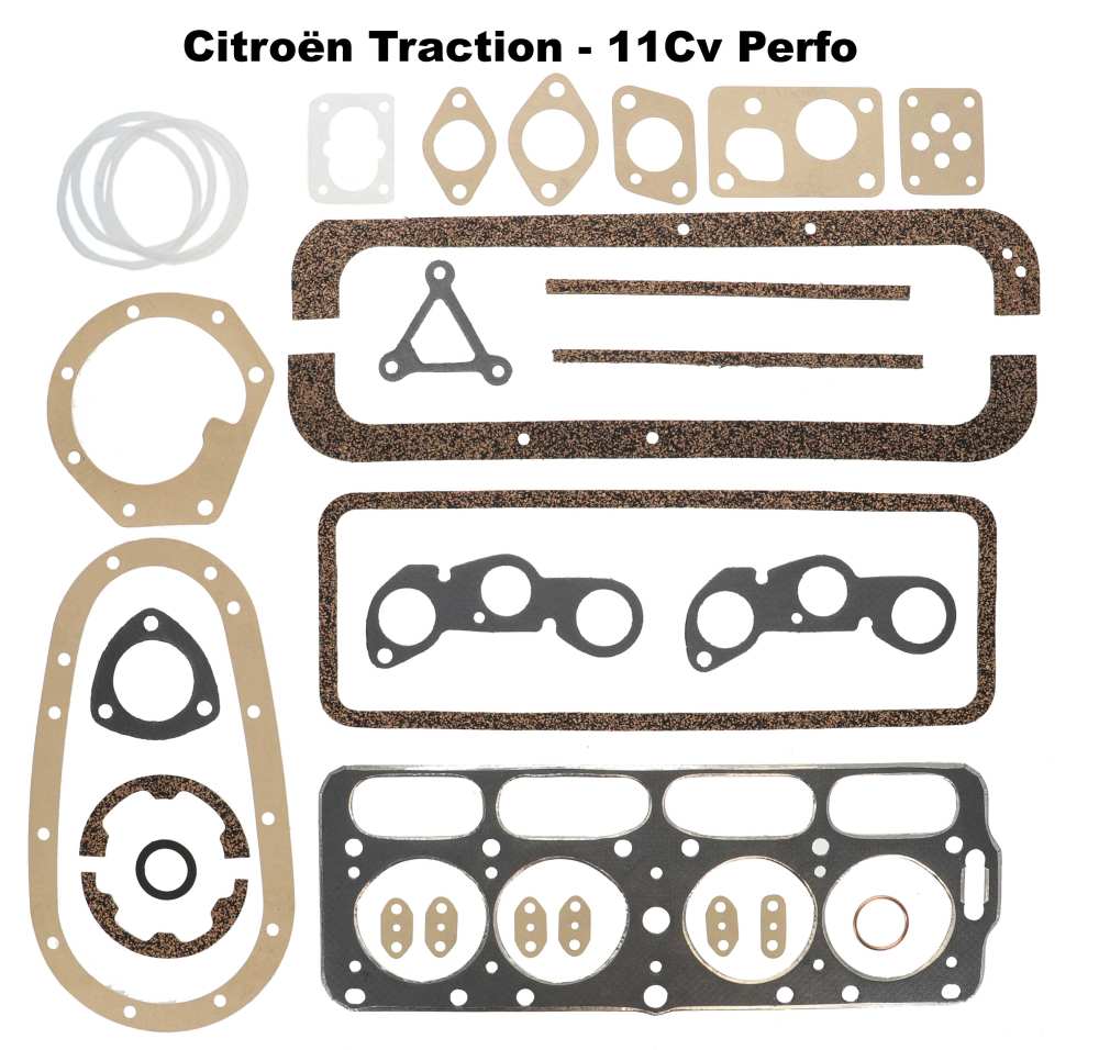 Citroen-DS-11CV-HY - pochette moteur, Traction - 11cv Perfo, pochette complète avec joint de culasse, produit 