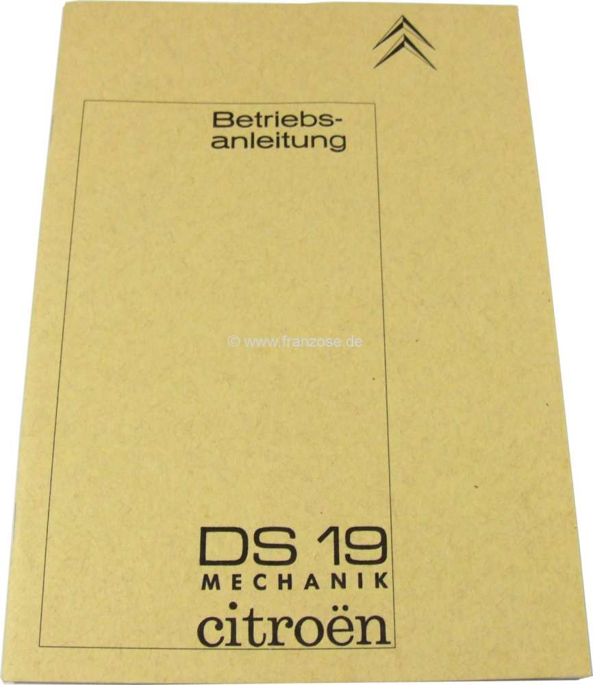 Citroen-DS-11CV-HY - notice d'emploi en allemand : Betriebsanleitung DS 19 Mechanik, 63/64, 18 pages, repro en 