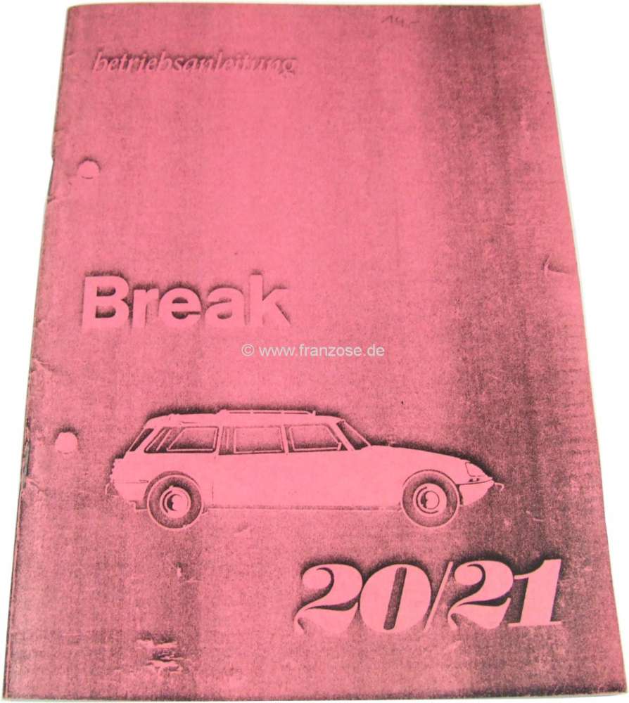 Renault - notice d'emploi en allemand : Betriebsanleitung break 20/21, 68/69, ca. 50 pages, repro en