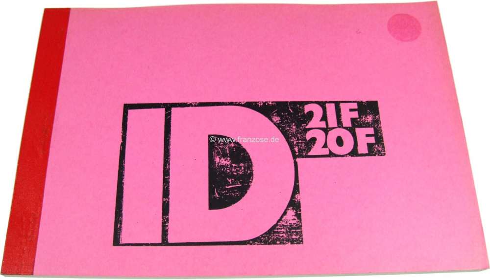 Citroen-DS-11CV-HY - notice d'emploi en allemand : Betriebsanleitung ID20F/21F, 09/69, ca. 118 pages, repro en 