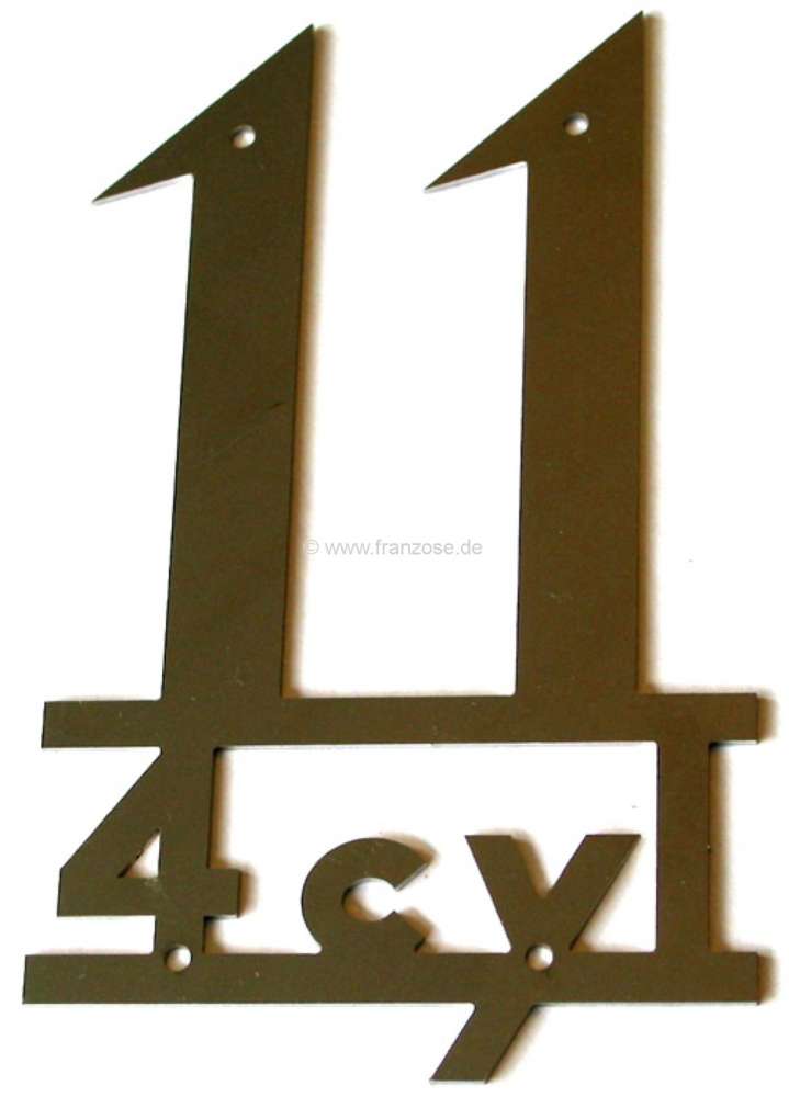 Citroen-DS-11CV-HY - monogramme, 11 4cylindres, sur aile arrière Traction - 11cv