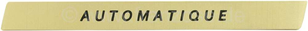 Renault - monogramme, Citroën DS AUTOMATIQUE, plaquette en métal, police noir sur fond doré