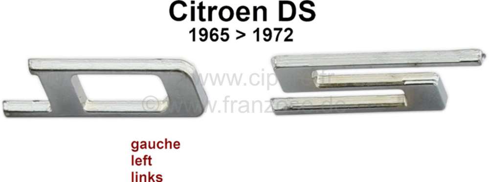 Citroen-DS-11CV-HY - monogramme DS, Citroën DS de 1965 à 1972, refabrication en métal du monogramme sur cust