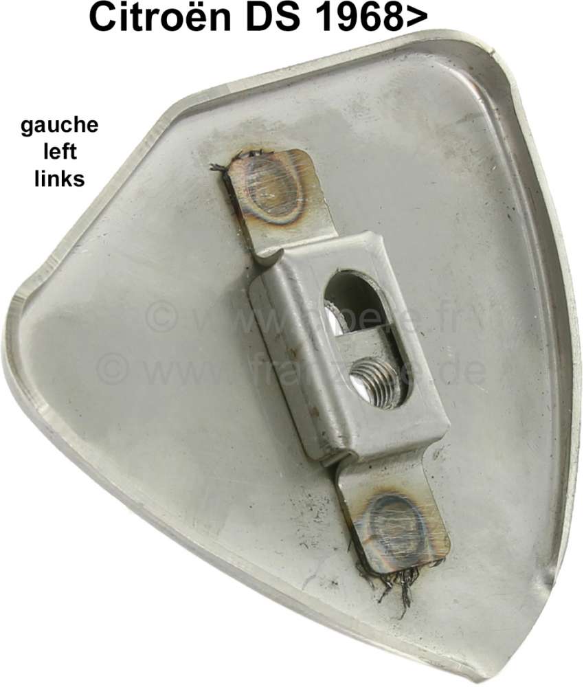 Citroen-DS-11CV-HY - plaque de fixation de pare-choc avant, Citroën DS à partir de 1968, pointe gauche du par