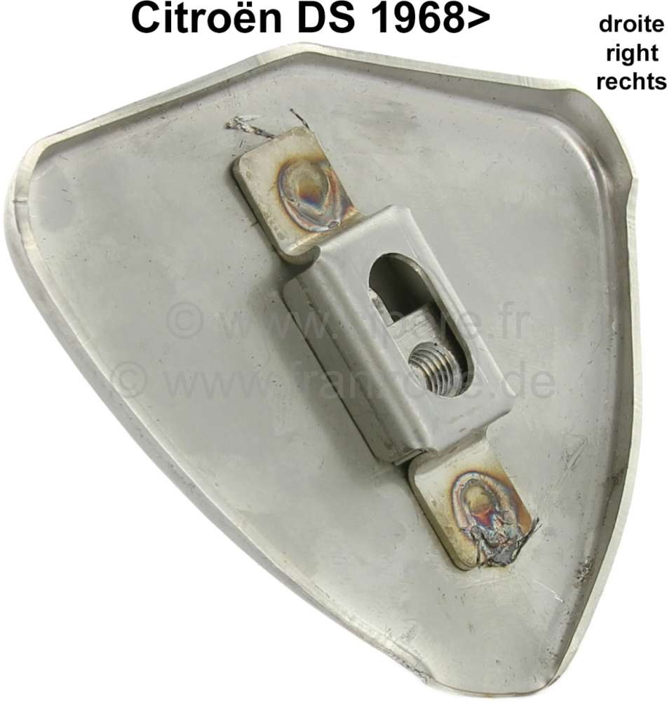 Citroen-DS-11CV-HY - plaque de fixation de pare-choc avant, Citroën DS à partir de 1968, pointe gauche du par