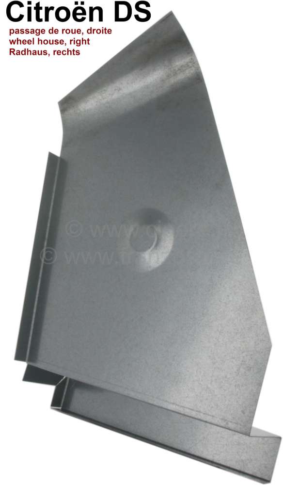 Alle - passage de roue, Citroën DS, tôle de réparation de passage de roue / coffre arrière dr