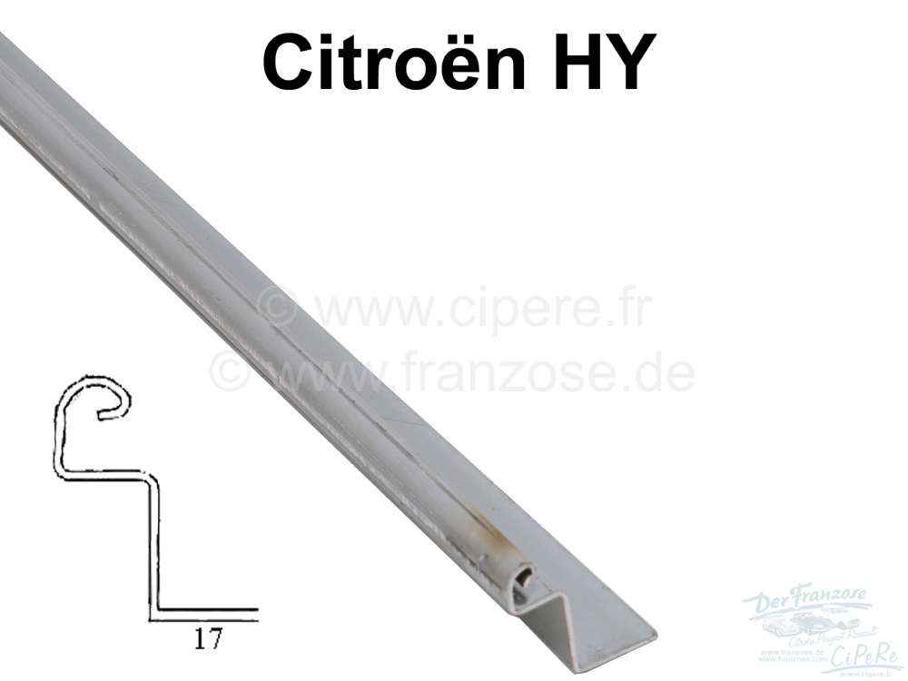 Citroen-DS-11CV-HY - rail de charnière (partie male), Citroën HY, charnière type Yoder pour porte arrière e