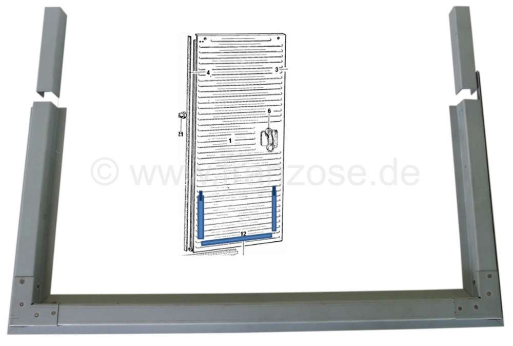 Alle - profilé intérieur, renfort de porte coulissante ou de hayon, Citroën HY