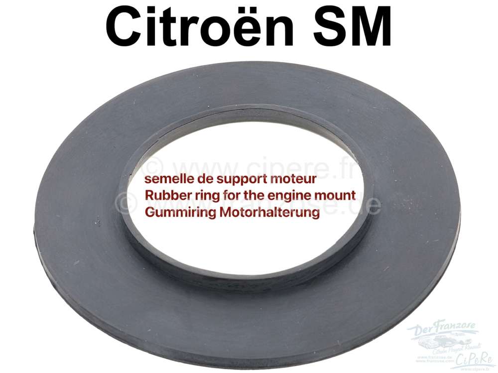 Citroen-DS-11CV-HY - semelle de support moteur, Citroën SM, bague caoutchouc