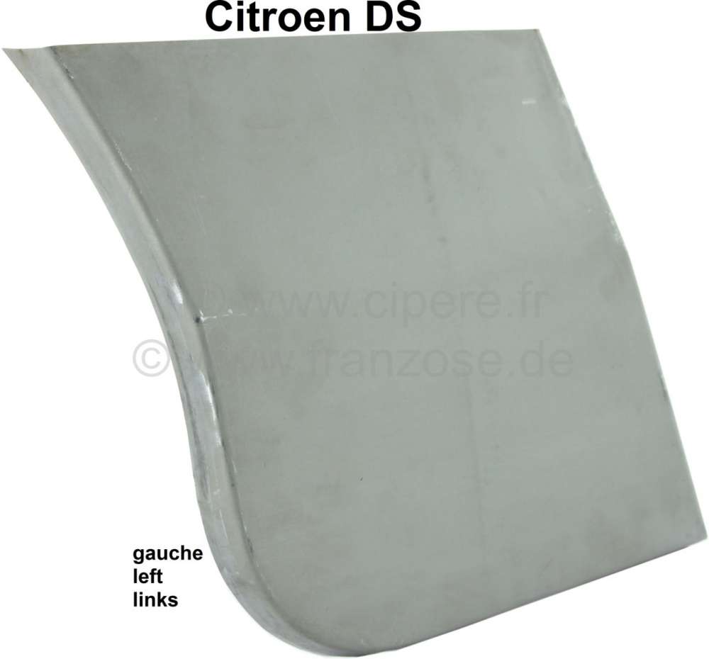 Citroen-DS-11CV-HY - tôle de réparation de sabot d'aile avant gauche, Citroën DS, tôle de réparation de gr