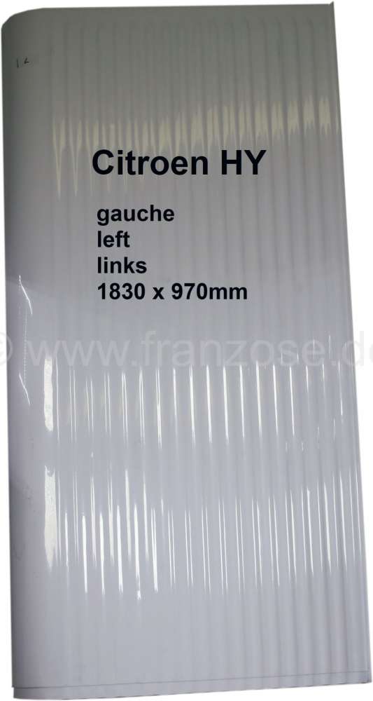Citroen-DS-11CV-HY - toit, Citroën HY, demi-coque de toit gauche en polyester, dimensions 1830mm x 970mm, refa
