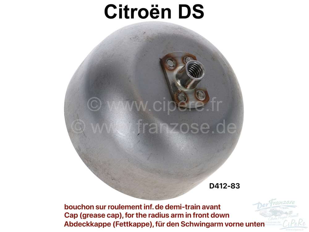 Peugeot - bouchon sur roulement inf. de demi-train avant, Citroen DS, diamètre 61,2mm, n° d'origin