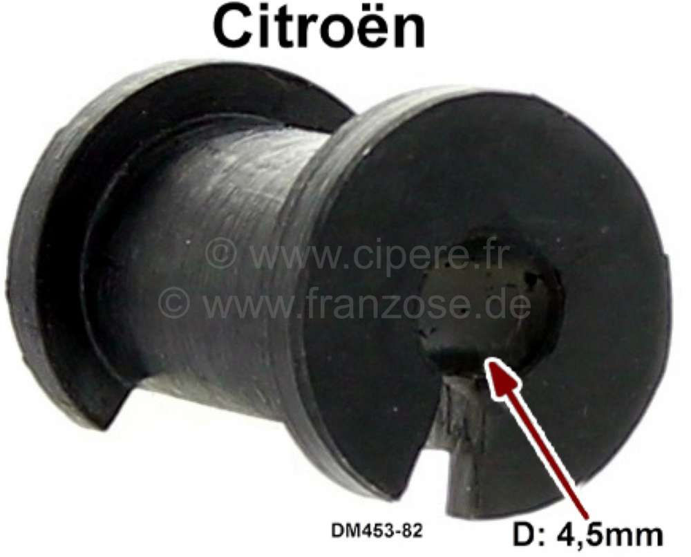 Citroen-2CV - fixations des tubes hydrauliques, Citroën DS, bague caoutchouc de protection de tube hydr