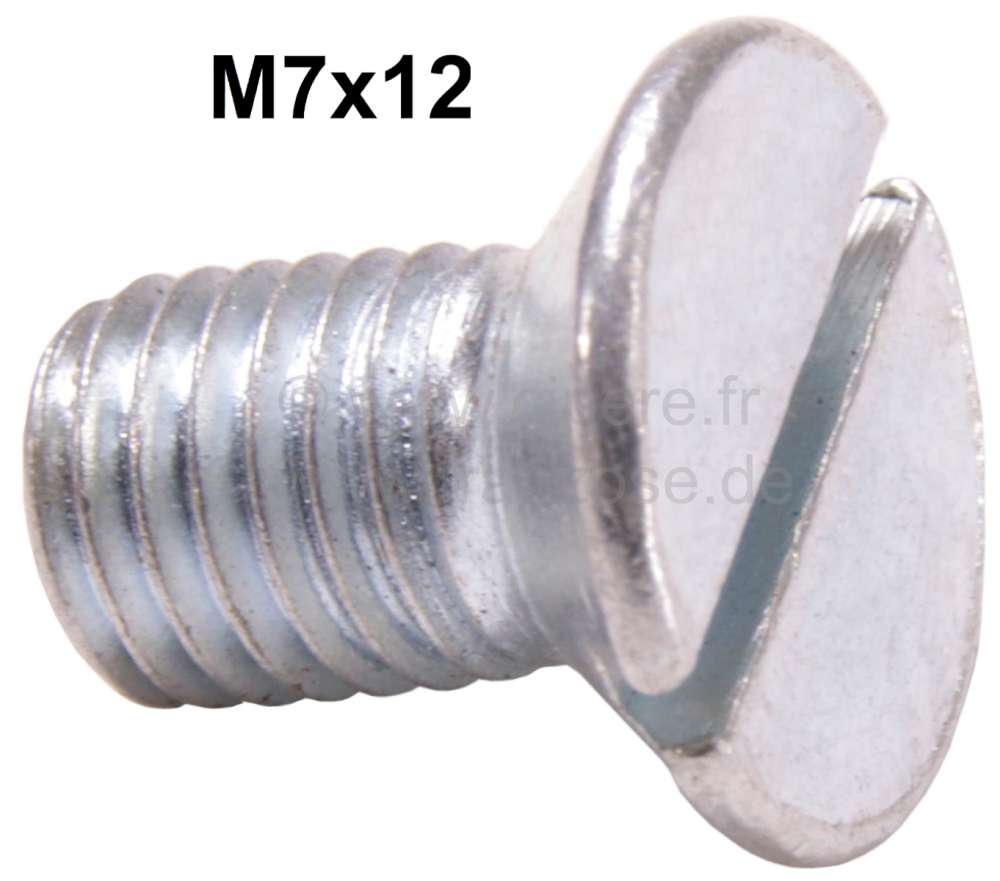 Citroen-DS-11CV-HY - vis tête conique 7mmx12, pour charnières de porte, Citroën Traction - 11cv et 15cv, vis