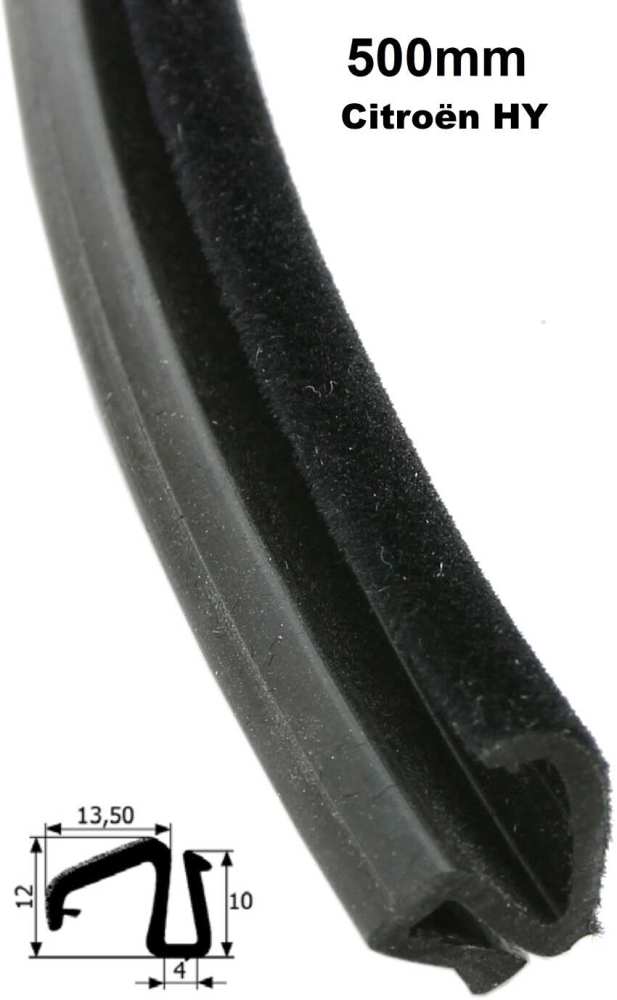 Alle - joint de vitre, Citroën HY à partir de 01.1968, joint vertical pour fermer la fente entr