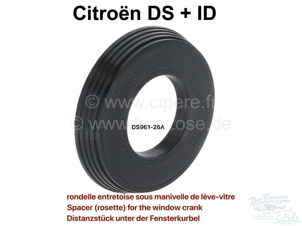 Citroen-2CV - rondelle entretoise sous manivelle de lève-vitre, Citroën DS et ID, refabrication comme 