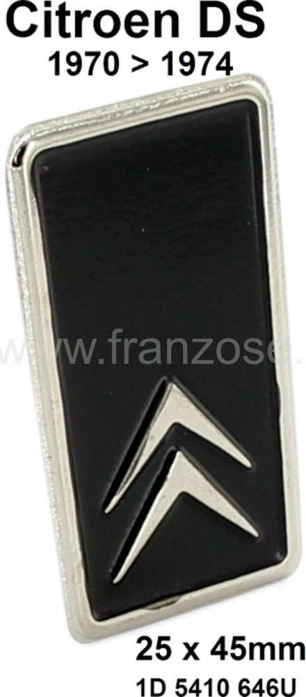 Renault - volant, Citroën DS à partir de 1970, monogramme double-chevrons (plaquette) pour volant 