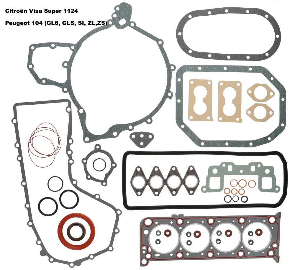 Sonstige-Citroen - pochette moteur, Visa Super 1124, Peugeot 104 GL6, 104 GLS, SI, ZL, ZS. > 12/1985,