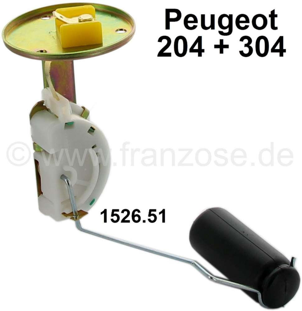Peugeot - jauge d'essence, Peugeot 204 + 304, la tige du flotteur doit être adaptée au montage. n