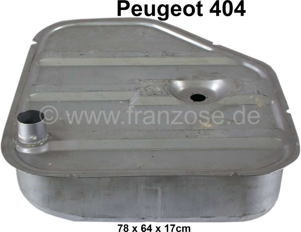Peugeot - réservoir d'essence, pour Peugeot 404 berline carbu jusque 1967, avec roue de secours dan