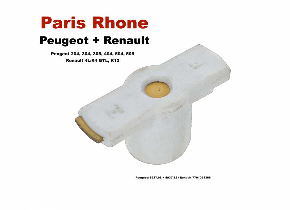 Peugeot - Rotor Paris-Rhone, Peugeot 204, 304, 305, 404, 504, 505, Renault 4L GTL, R12, longueur HT: