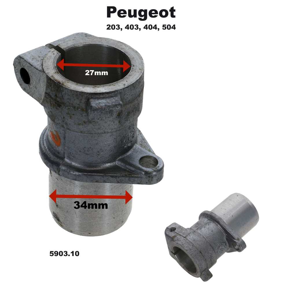 Peugeot - support d'allumeur Ducellier, Peugeot 203, 403, 404, 504, diamètre intérieur: 27mm, embo