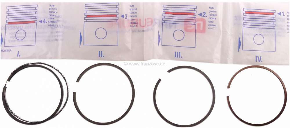 Citroen-DS-11CV-HY - segmentation pour un piston, Peugeot 504, J5, J9 moteurs diesel XDP 4.90. Alésage 90mm, �