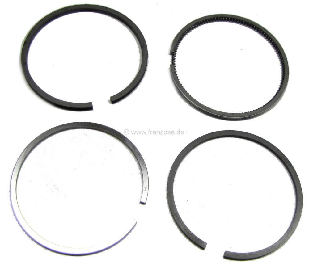 Peugeot - segments, Peugeot 203, 403, alésage 75mm, 2,5mm + 2,5mm + 4,0mm + 4,0mm, jeu pour 4 pisto