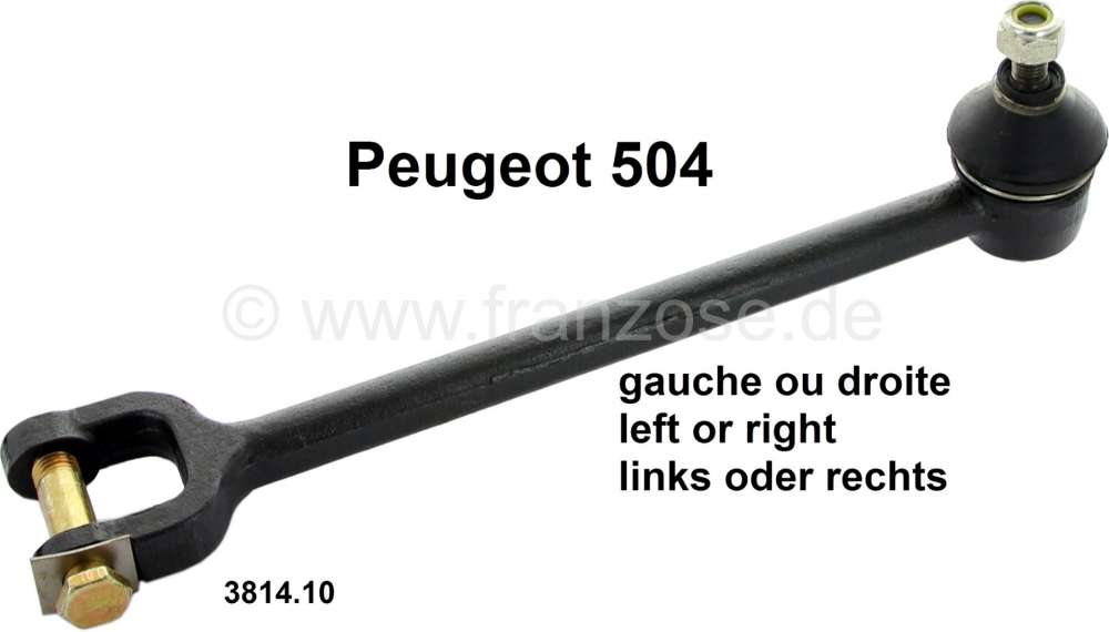 Peugeot - barre de direction, Peugeot 504, biellette ancien modèle, gauche ou droite, longueur de l