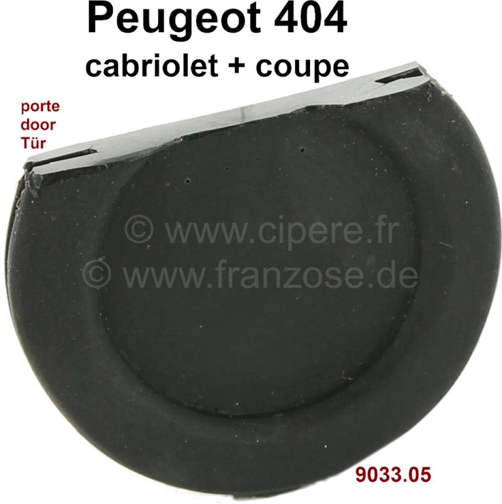 Peugeot - bouchon caoutchouc de fermeture du mécanisme de lève-vitre, Peugeot 404 cabriolet, coup�