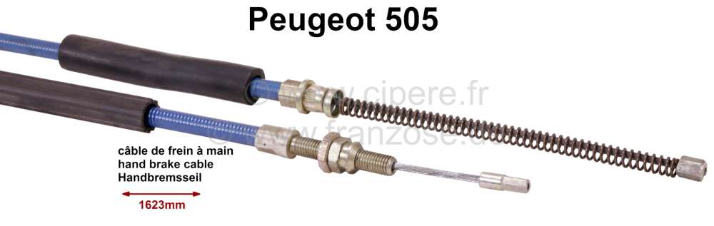 Peugeot - câble de frein à main, Peugeot 505, toutes, gauche et droite  identiques (tambours arri�