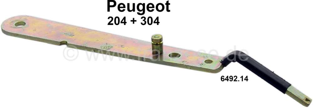 Peugeot - commande de chauffage, Peugeot 204 et 304, levier de commande de chauffage et aération, p