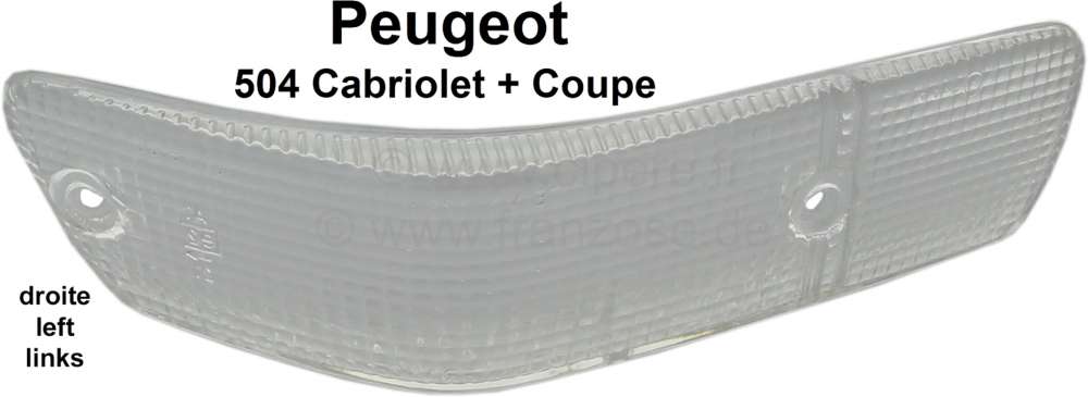 Peugeot - cabochon de clignotant avant droit, Peugeot 504 cabriolet et coupé, première série, bla