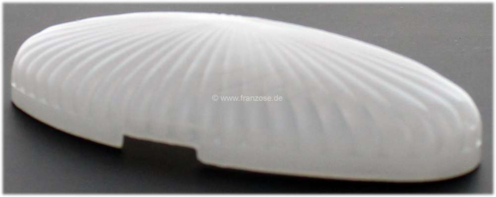 Sonstige-Citroen - cabochon de plafonnier, Peugeot 203, blanc, longueur HT: 117mm largeur HT: 58mm, hauteur: 
