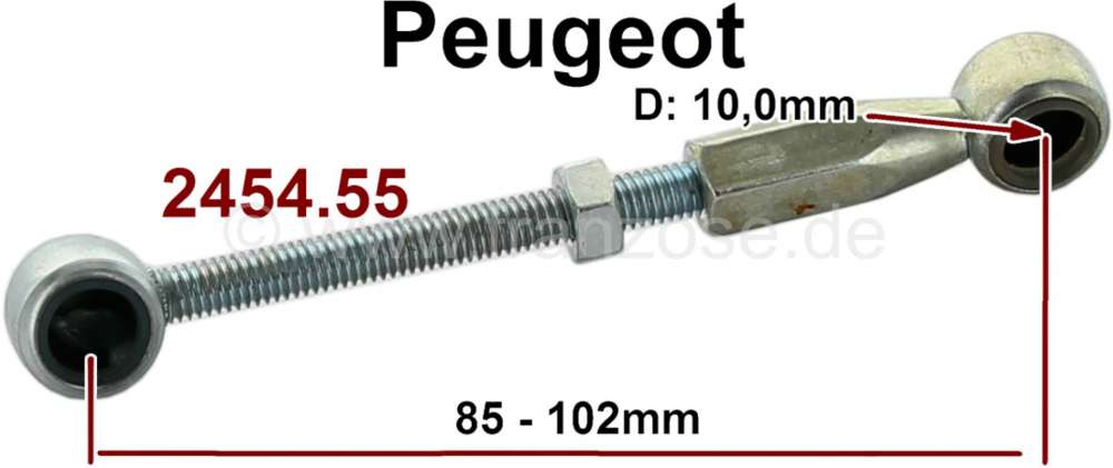 Peugeot - kit de réparation de commande de vitesses, Peugeot 504, biellette pour rotule de diamètr