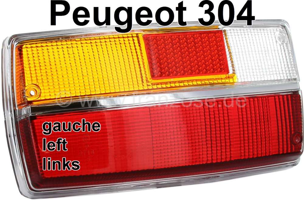 Peugeot - cabochon de feu arrière, Peugeot 304 berline après Salon 1972, gauche, en une partie, n�