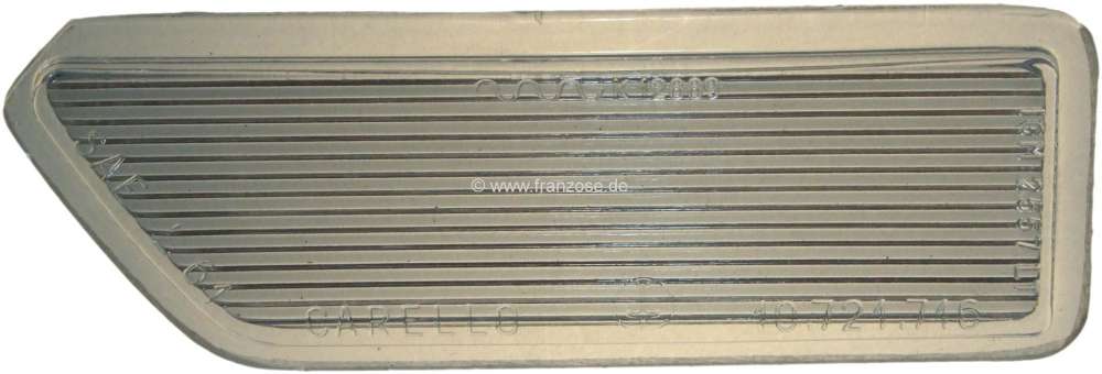 Peugeot - verre d'éclairage de plaque, Peugeot 404 cabriolet, blanc, gauche