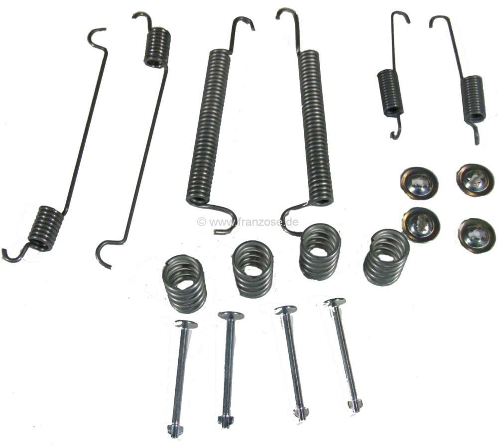 Alle - kit de fixations de machoires de frein, Peugeot 304 de 1979 à 1981, freins LUCAS, 228,6x4