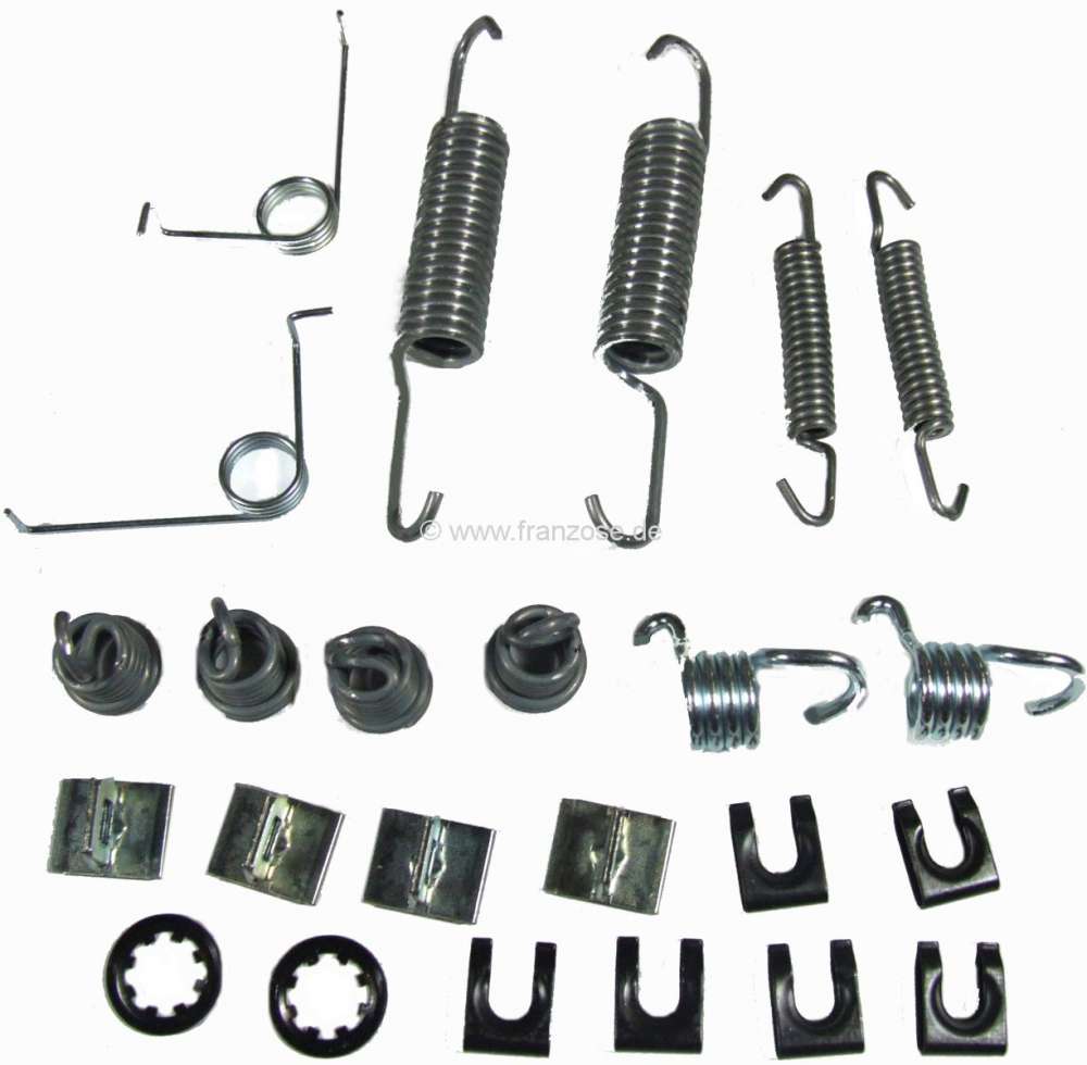 Peugeot - kit de fixations de machoires de frein, Peugeot 504 de 1971 à 1980, freins Bendix, 254x45