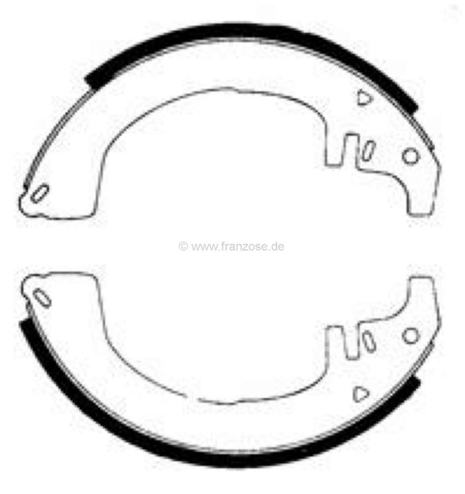 Peugeot - machoires de frein (jeu), Peugeot 203 et 403 avant et arrière, 404 arrière jusque 10.196