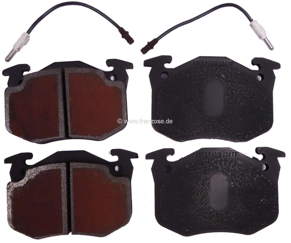 Alle - plaquettes de frein avant, Peugeot 505, freins Bendix, largeur 105mm, hauteur 65mm, épais