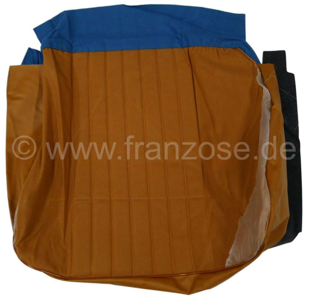 Peugeot - habillage d'assise de siège avant gauche, bi-ton drap Pain doré 2170 + skai Pain doré 3