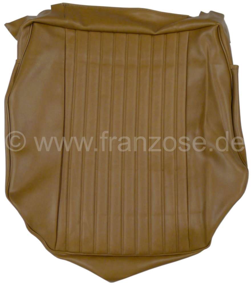 Peugeot - habillage d'assise de siège avant, simili marron, Peugeot 504, pièce d'origine Peugeot, 