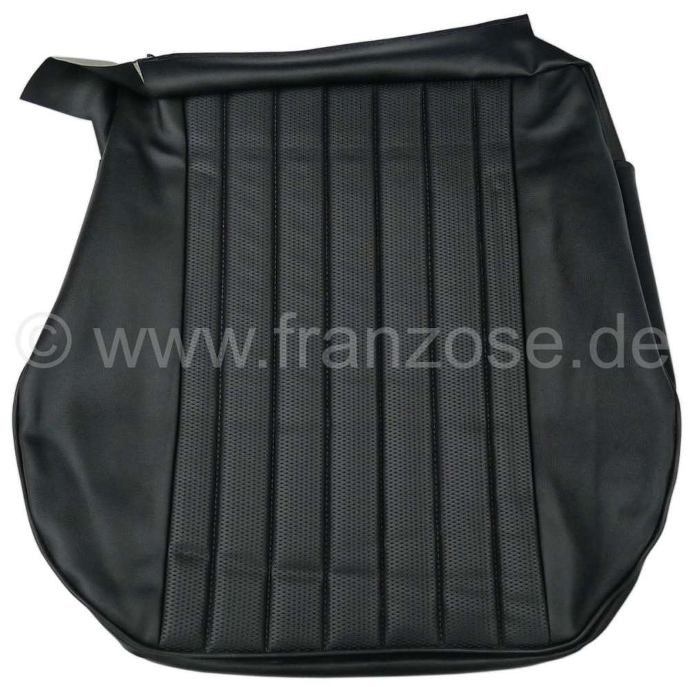 Peugeot - habillage d'assise de siège avant, simili noir, structure paille, Peugeot 504, pièce d'o