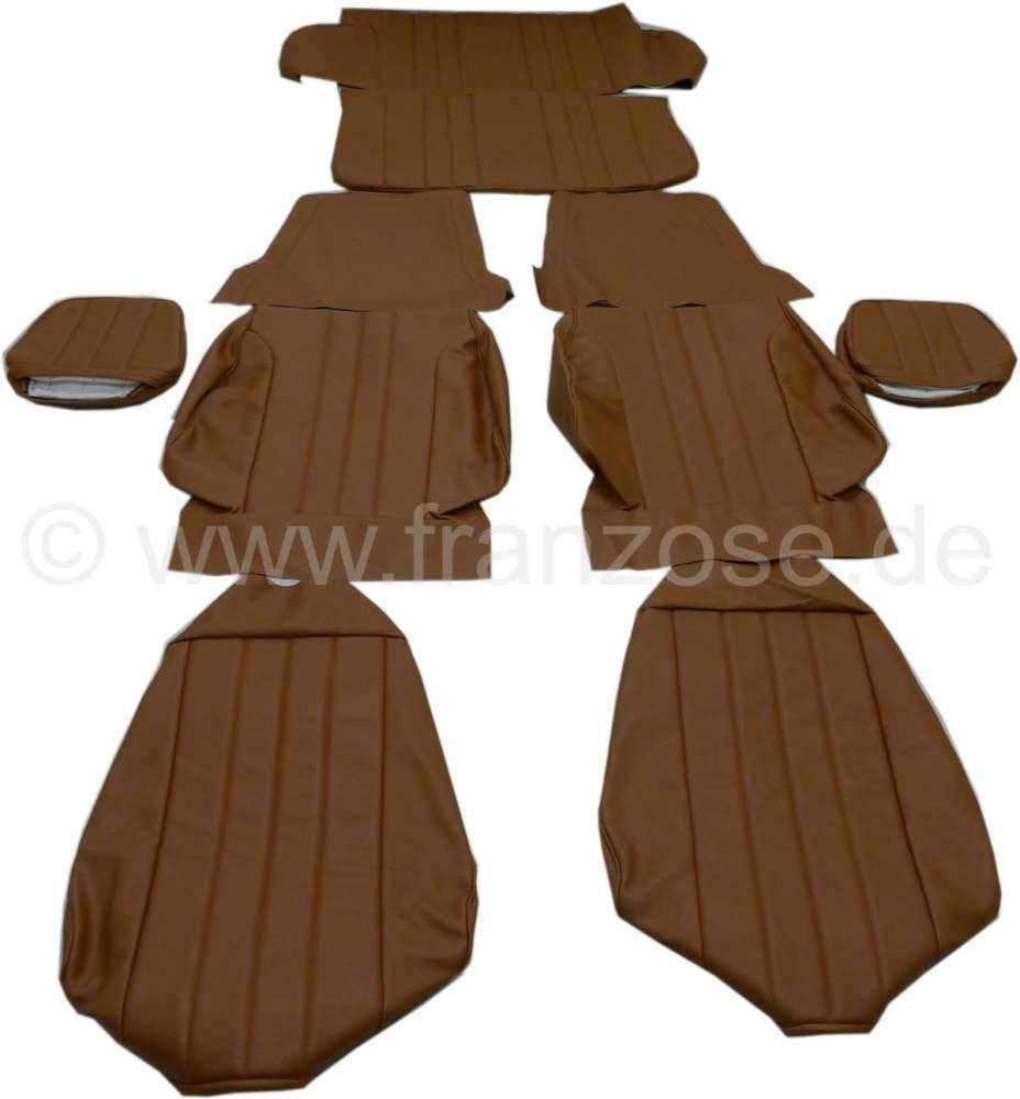 Peugeot - habillages de sièges, Peugeot 304 coupé, garnitures pour 2 sièges avant et 1 banquette 