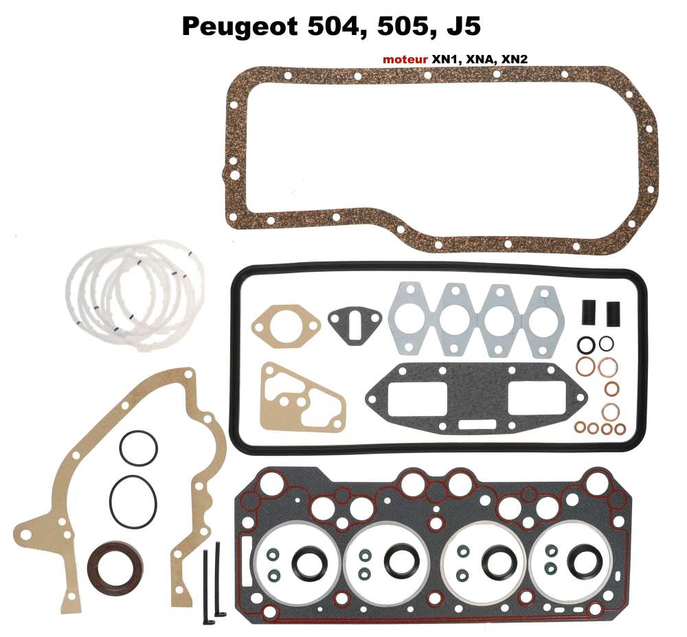 Alle - pochette moteur Peugeot 504, 2,0 ,505,J5 moteur XN1, XNA, XN2 après 1970, avec joint de c