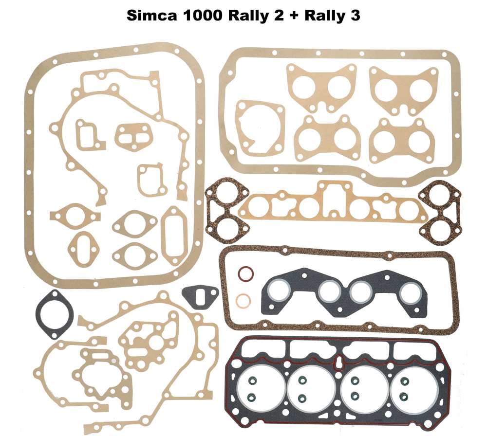 Alle - pochette moteur, Simca 1000 Rally 2 + Rally 3, pochette de joints moteurs complète avec j